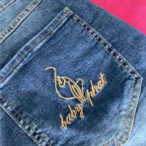 Baby Phat Blue Jeans with Embroidered Back